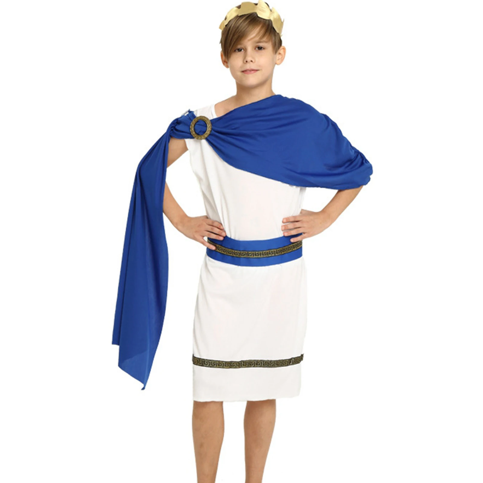 Tiaobug для девочек и мальчиков унисекс 3 шт. косплей-костюм Mythos Grecian Rome Toga с повязками