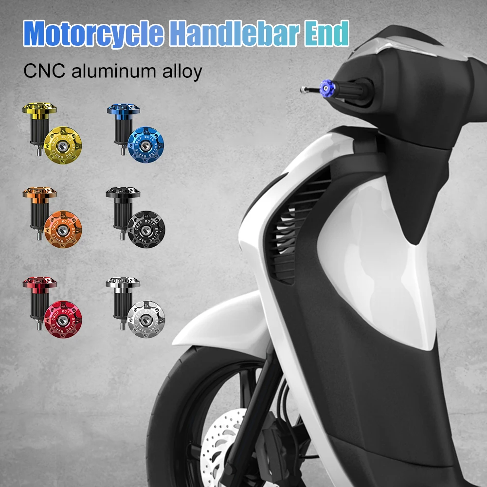 

Motorcycle Handle Bar Ends Plug Aluminum Alloy for 16-18mm Grips Handlebar Plug Caps Slider Motorbike Accessories anti-fall plug