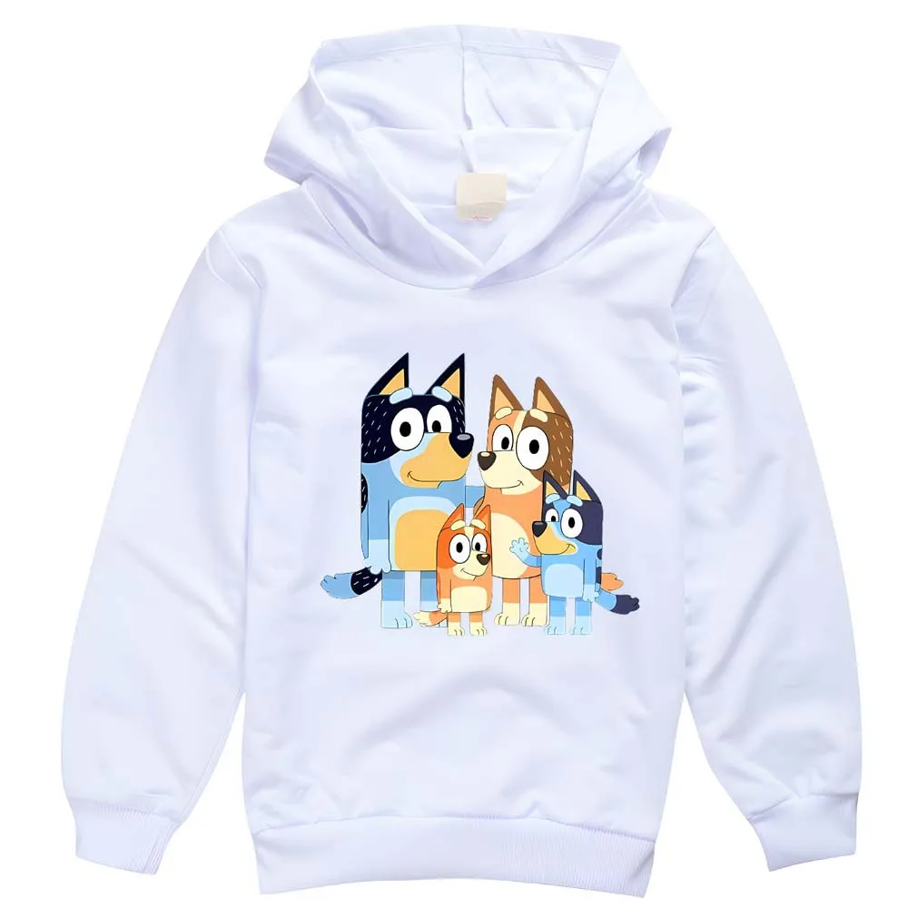 

NEW Blueys Anime Hoodies Kids Boys Girls British cartoons Children's Fleece Sweatshirt Hoodie Figure Pattern Clothes for
