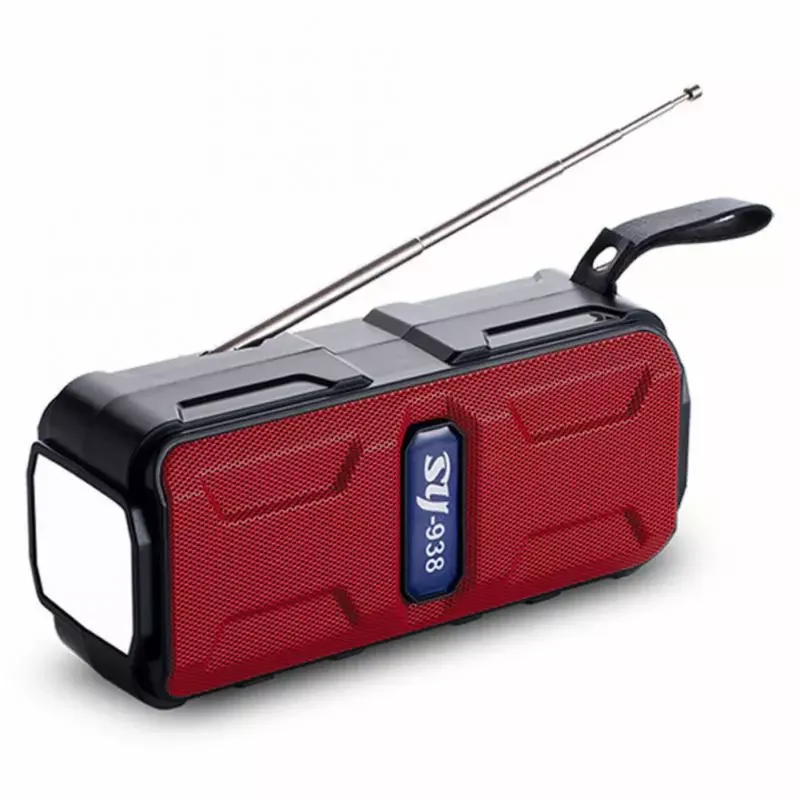 

Subwoofer With FM Radio TF Card With Flashlight Portable Wireless Bluetooth-compatible Speaker Solar Charging Super Bass Stereo