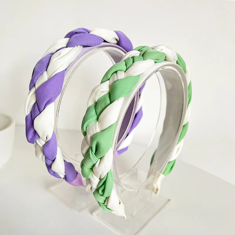 

Japanese Korean temperament all-match color twist braid hair hoop go out fashion all-match head hoop pressure hair accessories