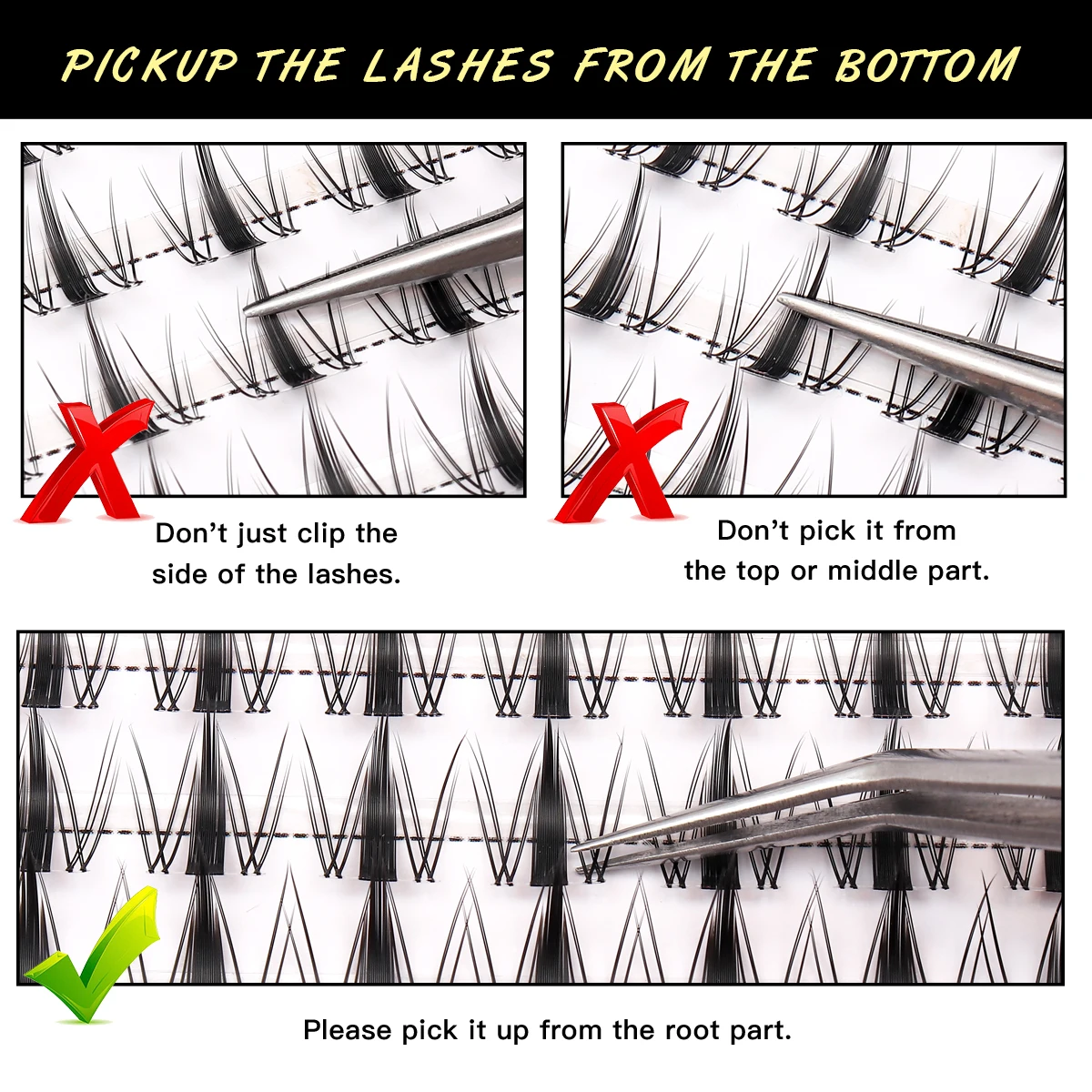 Пушистые Кластерные ресницы для наращивания IGUIONS простой набор ресниц IG2950