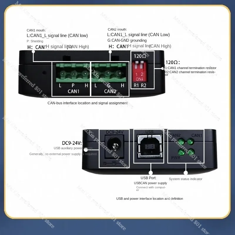 USB-Модуль CAN устройство для отладки автомобиля