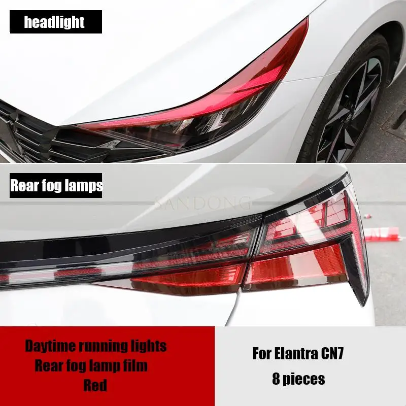 

Пленка для изменения цвета передсветильник задних противотуманных светильник р для Hyundai Elantra Avante CN7 2020 2021