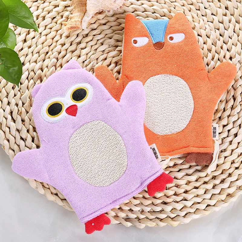 

Cartoon Baby Bath Gloves Cotton Bath Towel for Children Cute Animal Bath Brushes Comfortable Rub Sponges Baby Bath Accessories