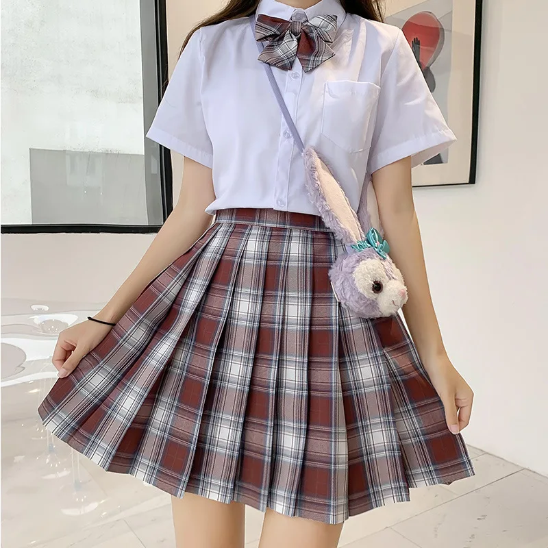 

School Uniform Set Korea Japanese Style Jk Skirt School Sexy Uniform Anime Clothes for School Student Plaid Skirt Costume