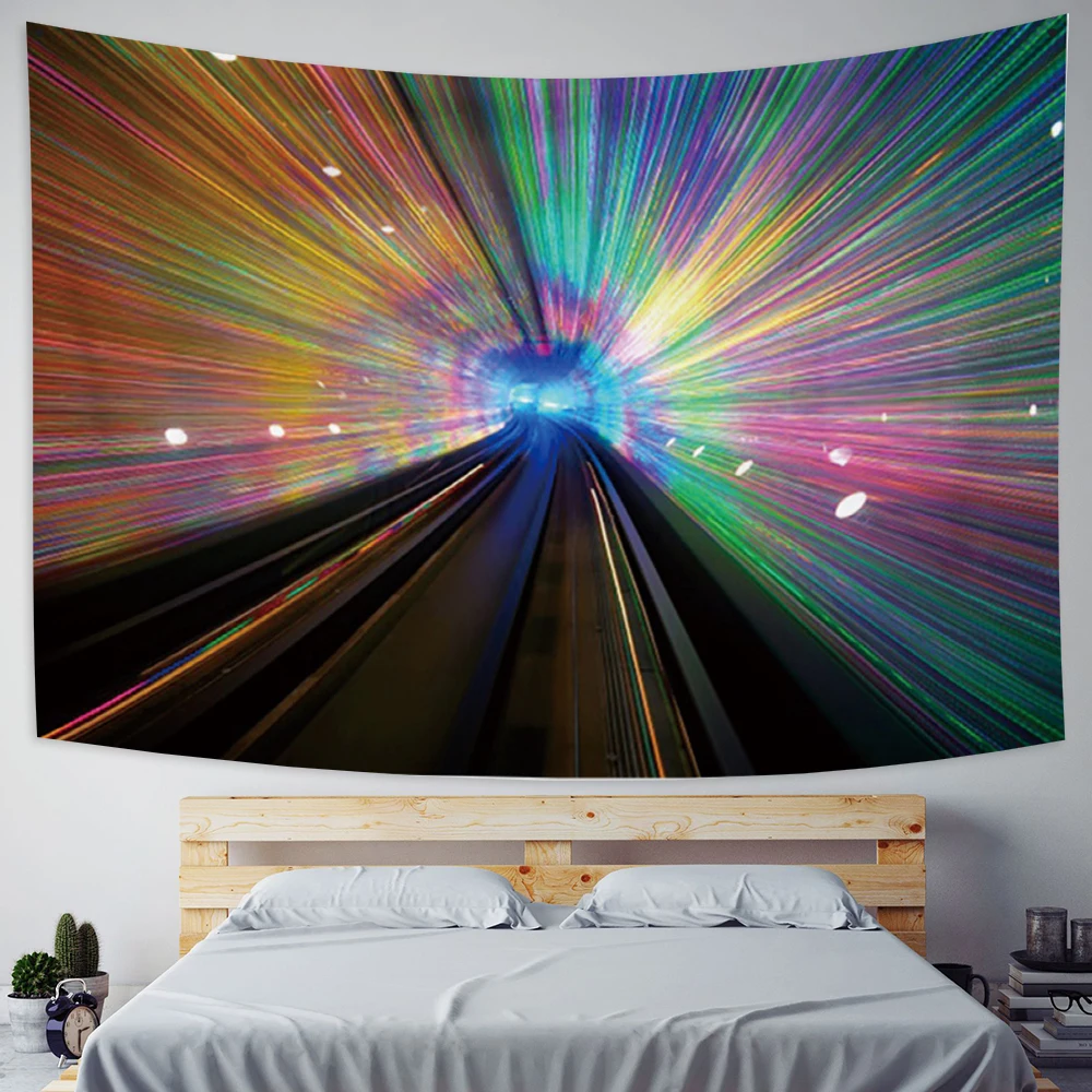 

Абстрактные Художественные домашние гобелены Красочные Лучи Луна Звезда небо настенные подвесные ковры Мандала хиппи Настенный декор INS Д...