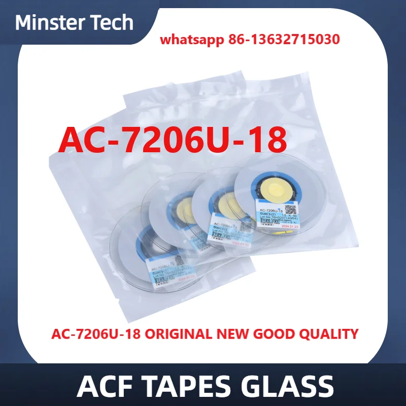 

ACF Anisotropic Conductive Tape AC-7206U-18 1.2/1.5 25/50M COF Bonding Film LCD TV Display Screen Panel Flex Ribbon Repair Glue