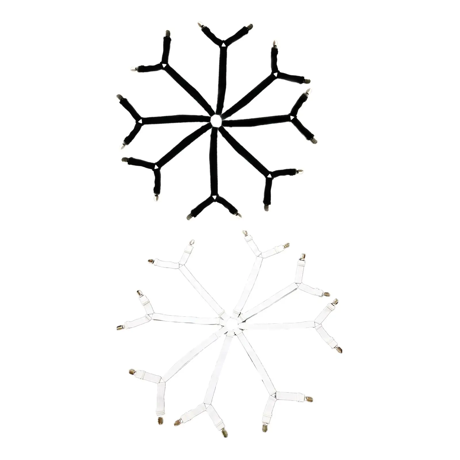 

8 Strips 16 Sheets Clips Bed Sheet Holder Elastic Bed Bands for Sofa Cushion