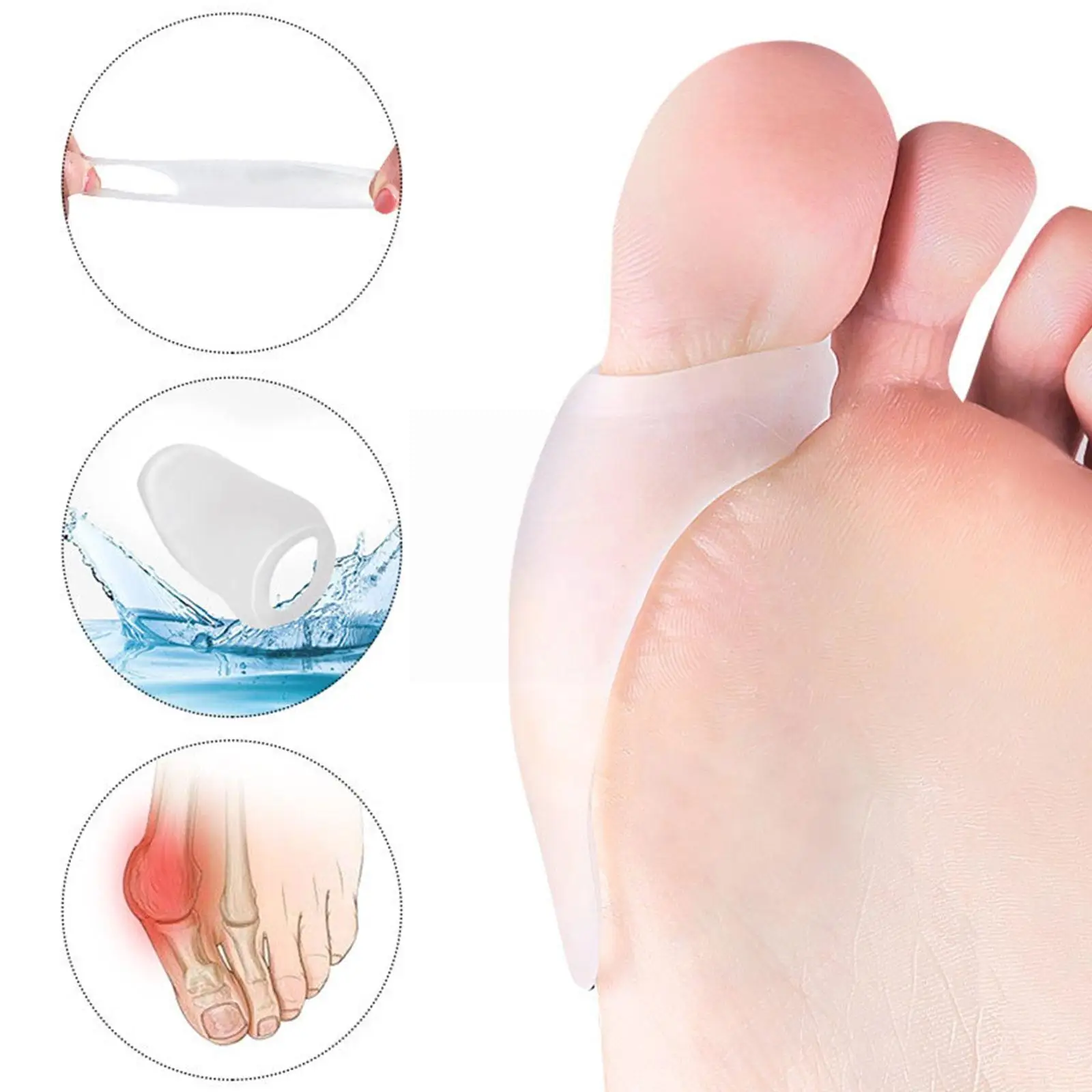 

Hallux Valgus Lateral Bone Big Toe Deformed Toe Care Foot Improve Hallux Care Pair Splitter Tool Sleeve Varus 1 To Toe P5V1
