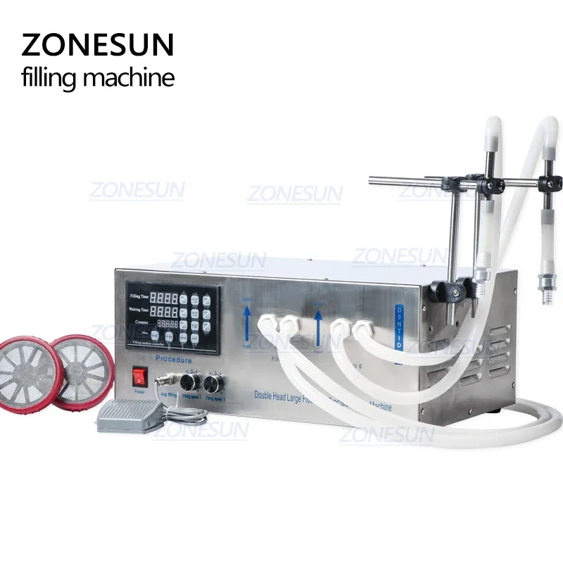 ZONESUN GZ-D1 Полуавтоматическая машина для наполнения с двойной головкой масло