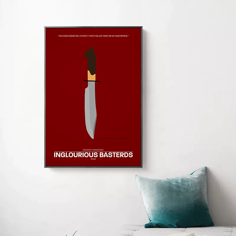 Постер Фильма Бесславные Ублюдки Печать На Холсте - Вертикальный Прямоугольник