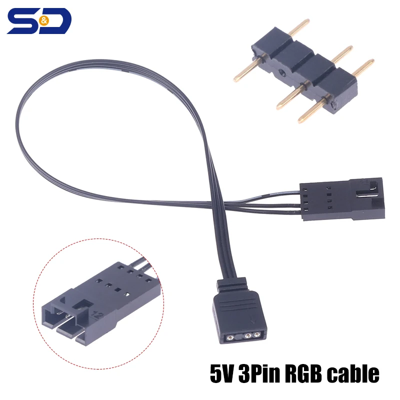 RGB-кабель длиной 28 см, 3-контактный адаптер 5 В для Corsair SP/HD/LL/ML/QL RGB для стандартного ARGB RGB-кабель длиной 28 см, 3-контактный адаптер 5 В для Corsair SP/HD/LL/ML/QL RGB для стандартного ARGB