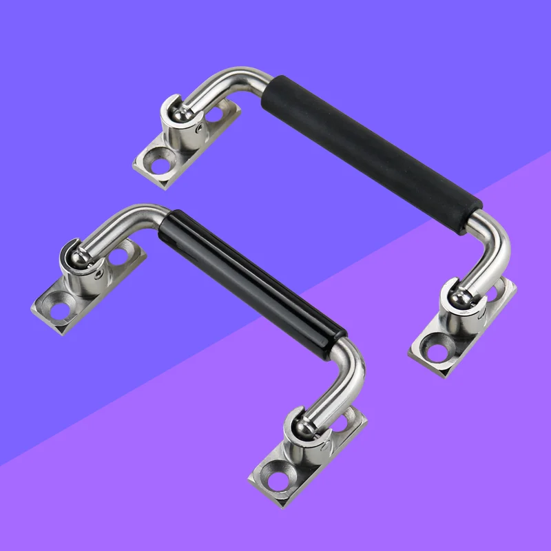 

04 Stainless Steel Folding U shaped Precision Base Handle for Industrial Equipment Box and Cabinet.