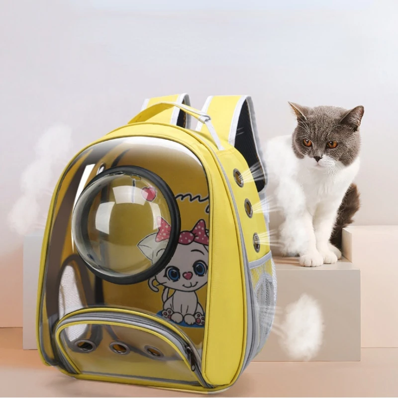 

Transparent Cat Bag Portable Space Capsule Transport Pet Backpack Travel Kitten Handbag Pet Cage Cat Box Puppy Carrier Supplies