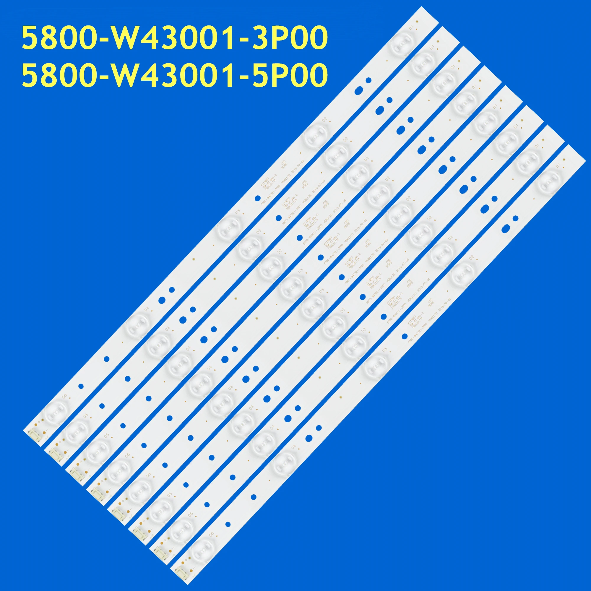 Светодиодная лента для 43E3000 43E3500 43E6000 43E6500 42LES66 43LES70T2 43E600E TF-LED43S27T2 LED43SK30 IH43E30 43R-DC1 5800-W43001-3P00