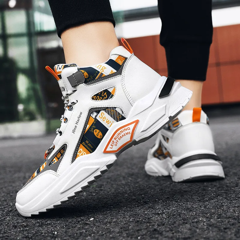 

Men Casual Sneakers Shoes Outdoor Breathable Running Sport Shoes Male Comfortable Plus Size Platform White Basket Daddy Shoes