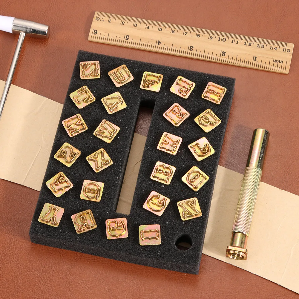 

DIY Leather Printing Tool Steel Carving Handmade Leathercraft Gadget Stamping Leather Working Saddle Making Tools