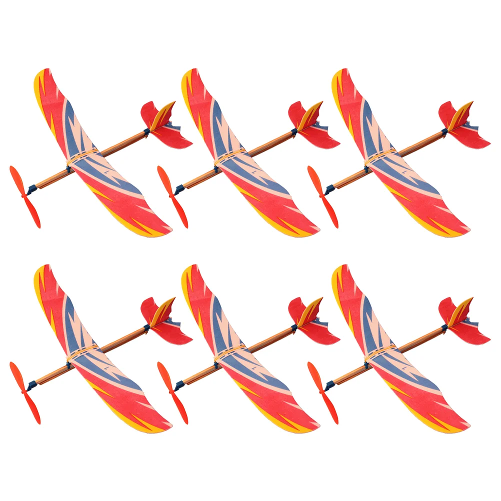 

Airplane Glider Plane Toy Band Rubber Toys Flying Kids Planesmodelthrowing Powered Aeroplane Kid Airplanes Diy Hand Favors Party
