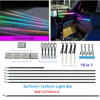 19 in 1 symphony car ambient lights rgb interior acrylic guide fiber optic universal decoration atmosphere lights app control
