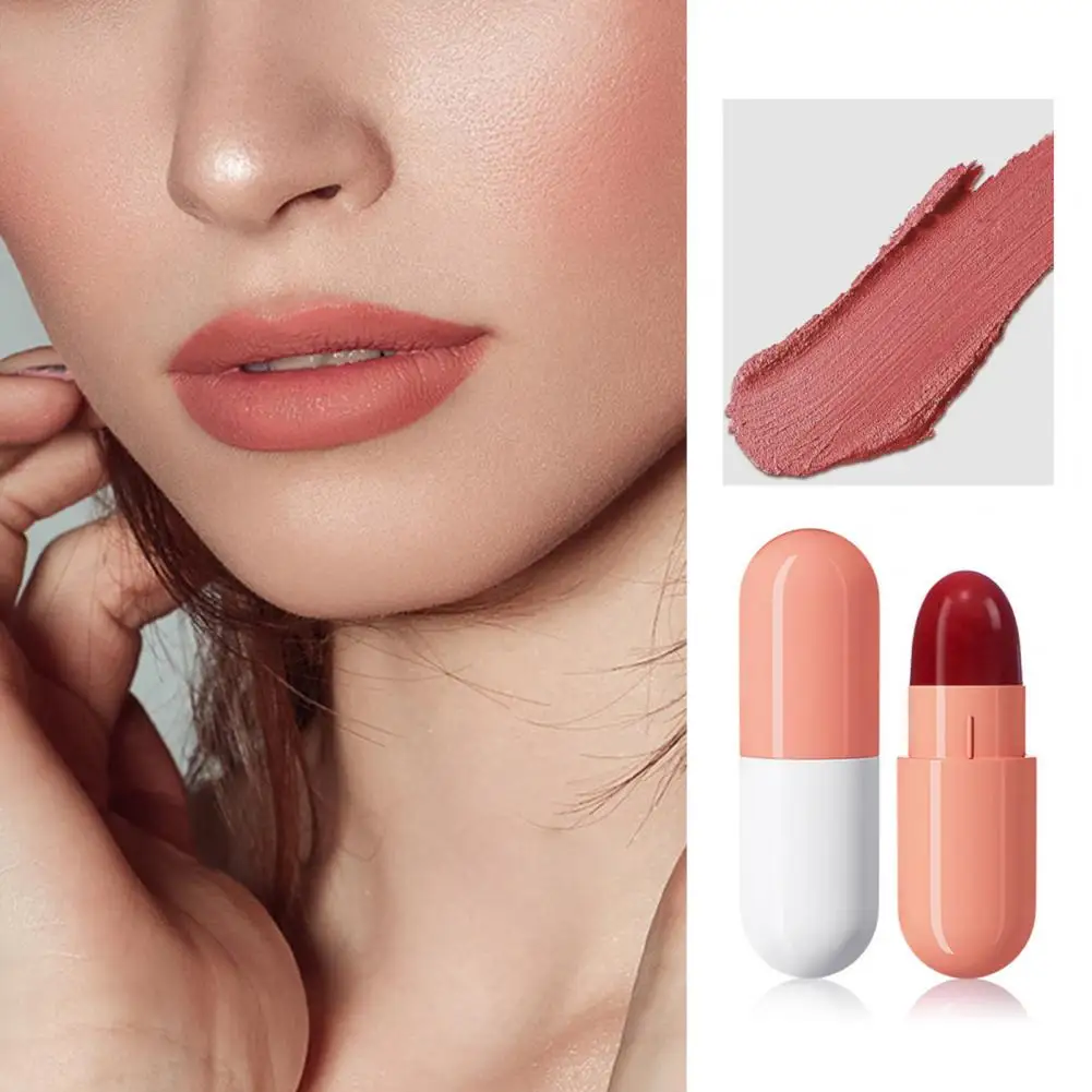 

1 Set 6g Capsules Lipsticks 6 Colors Long Lasting Waterproof Moisturizing High Color Rendering Lip Makeup Matte Lip Glosses
