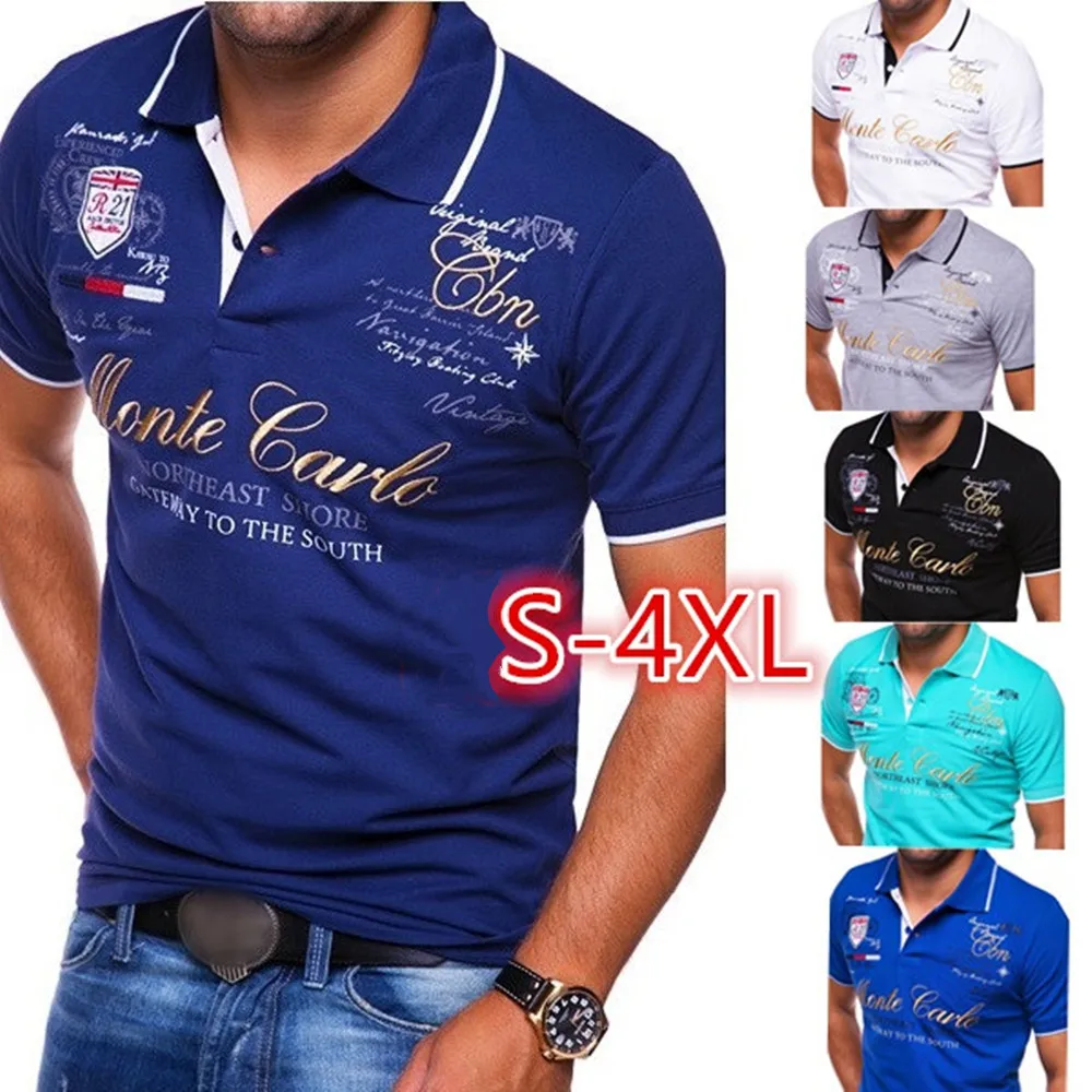 

New Men's Fashion T-shirt V-neck Button Short Sleeve Bottoming Polo Shirt