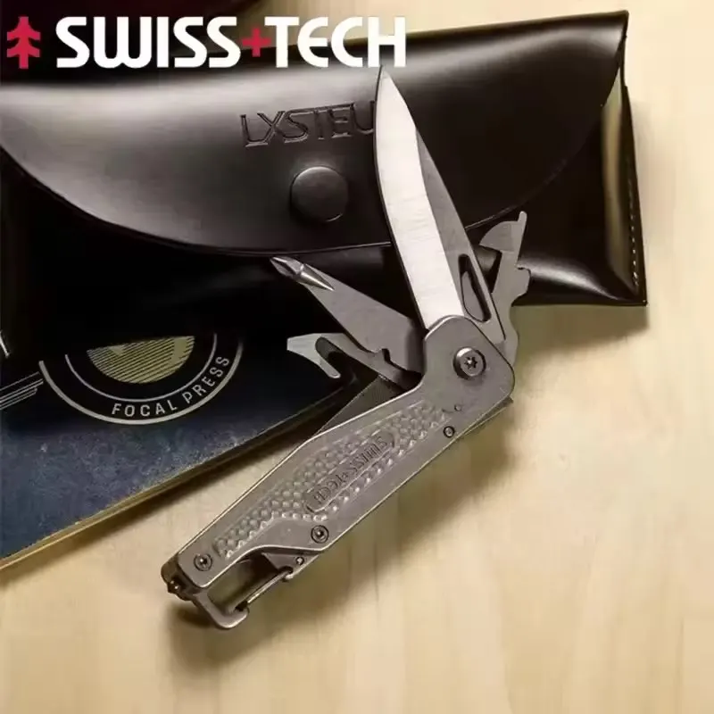 Фото SWISS TECH 13 в 1, снаряжение для кемпинга, мультитул, поход на природу, тактические аксессуары, уличные военные складные ножи EDC №2