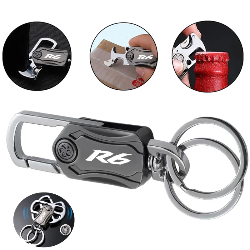 

For Yamaha R6 YZF-R6 1999-2019 2018 2017 2016 Accessories Custom LOGO Keyring Motorcycle Multifunction Zinc Alloy Keychain