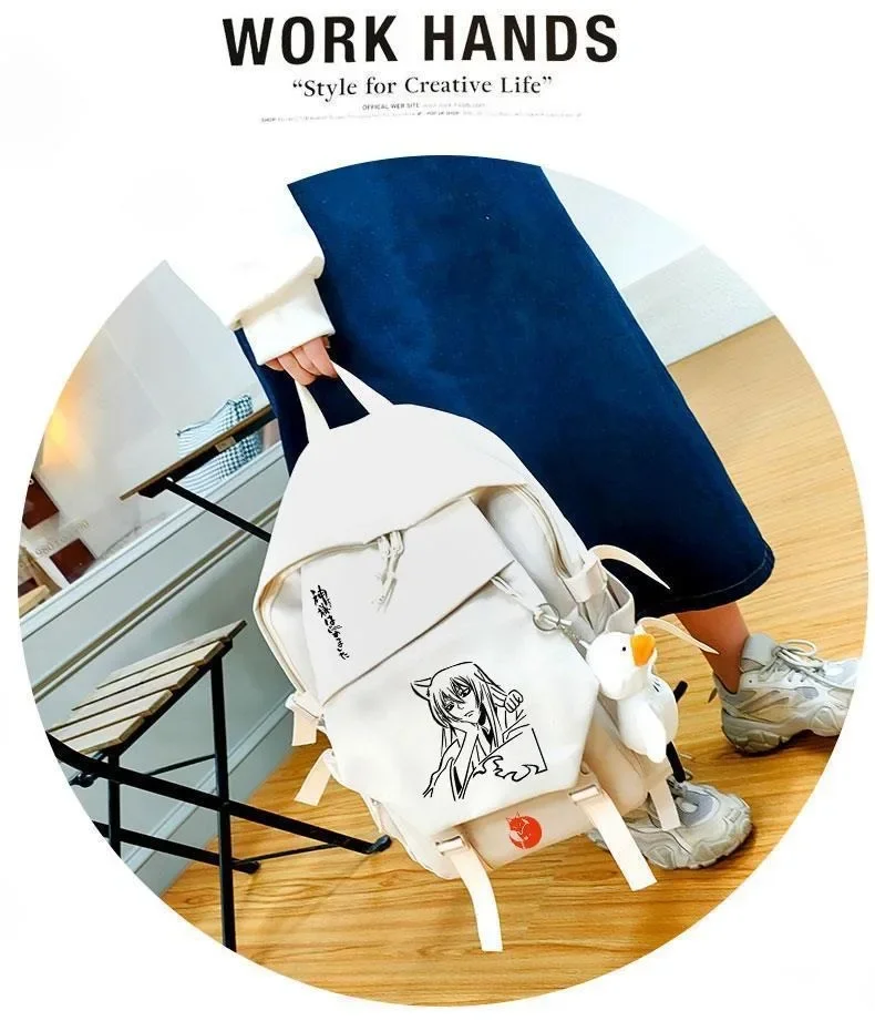 Очень приятно Бог рюкзак Черно-белый Kamisama Love hajimemashita аниме студенческие подарки