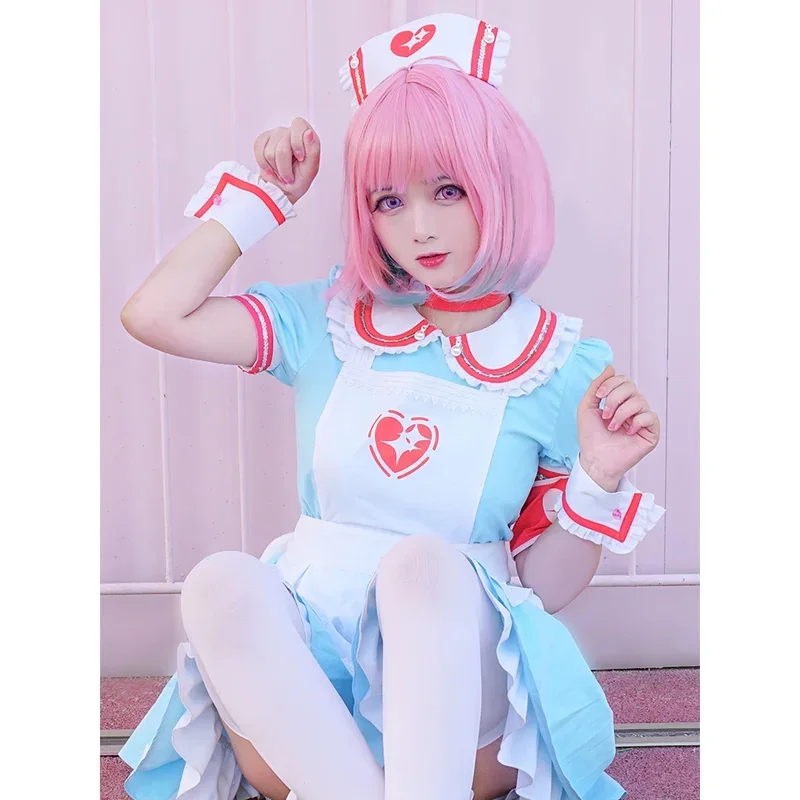 Фото Аниме Idolmaster Золушка для девочек Yumemi Riamu, карнавальный костюм, платье горничной, карнавальная одежда на Хэллоуин, на заказ №5