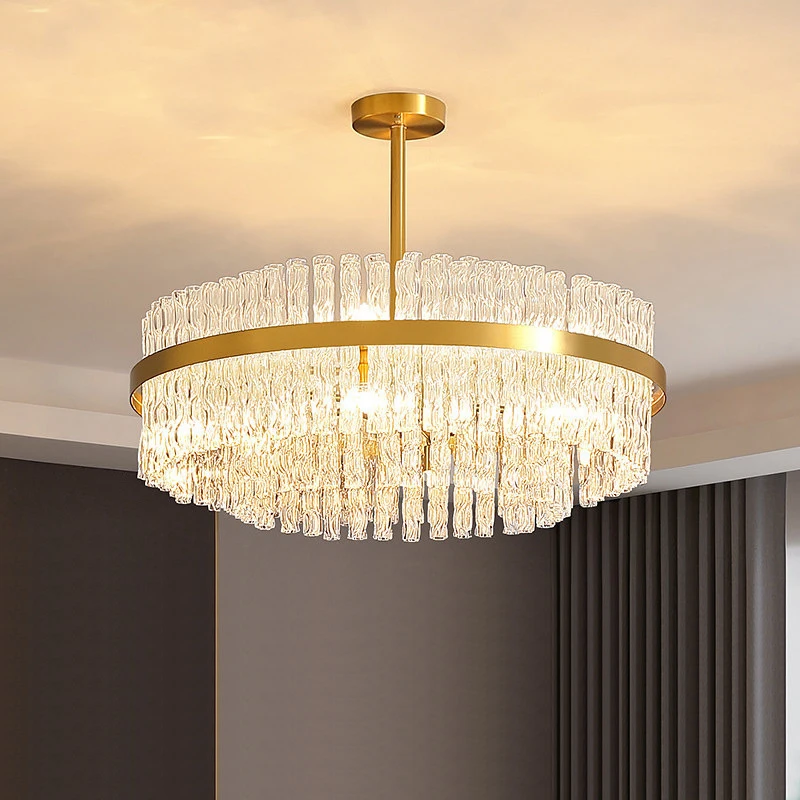 Lámpara de araña moderna para sala de estar, lámpara de Cristal Led...
