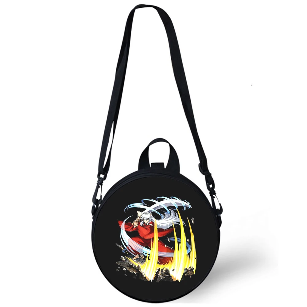 Inuyasha Child kindergarten Bag 3D Print Crossbody Shoulder Bags For School Women Mini Round Bagpacks Rugtas Bag