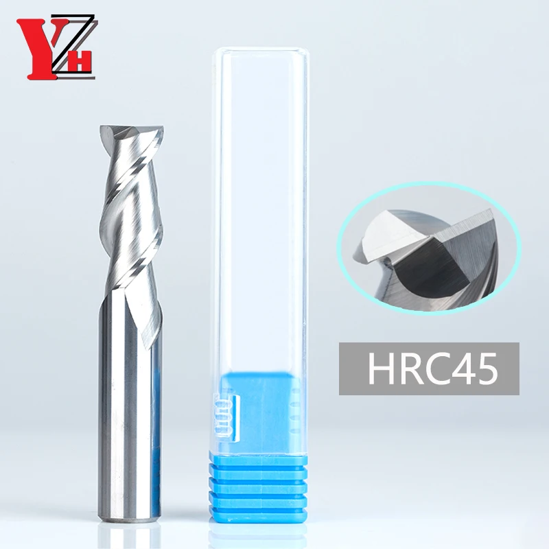 

YZH HRC45 Алюминиевая концевая фреза 1-20 мм 2-х зубая