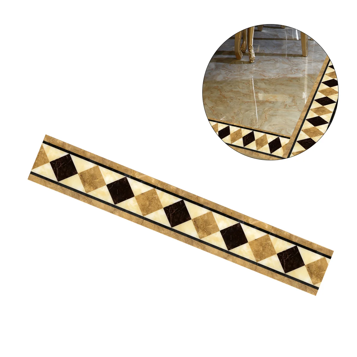 

1 Pc Wallpaper Border Sticker Waterproof Self Adhesive Gold-plated European Floral Sticker