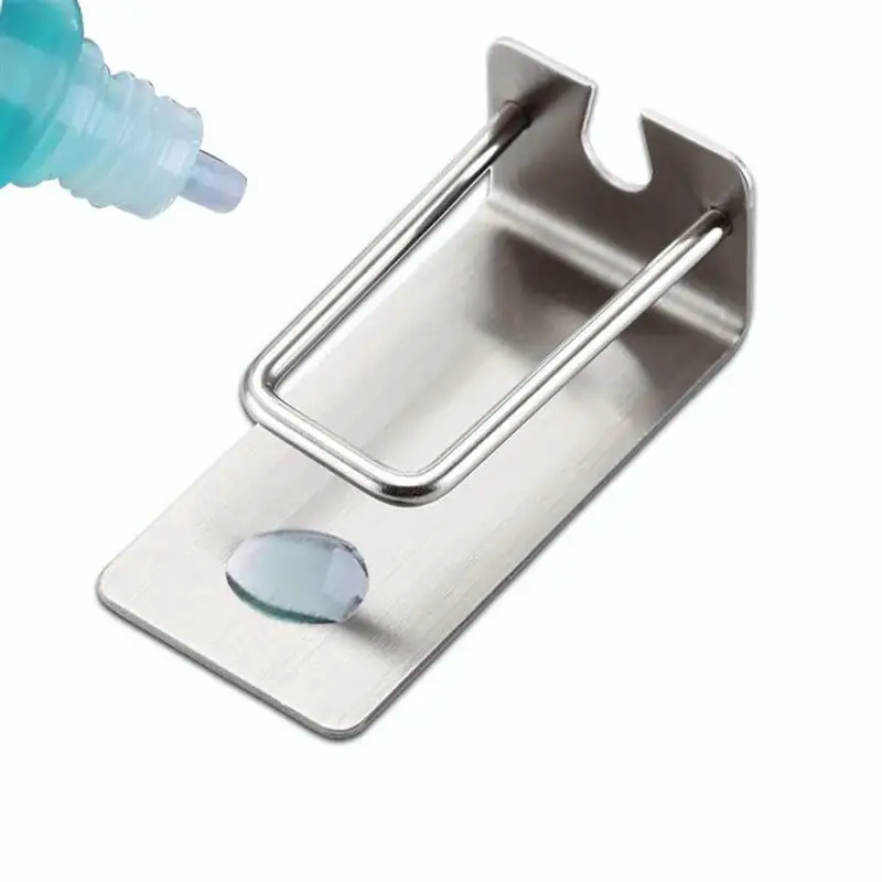

Bathroom Stainless Steel Stick Hook Wall Mounted Toothpaste Toothbrush Holder Waterproof Tooth Brush Holder Suction Cups