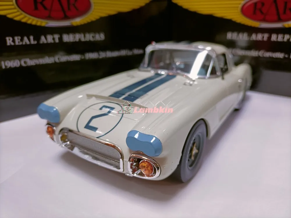 Модель гоночного автомобиля RAR 1:18 для Chevrolet 1960 24H corvette Le Mans коллекционная