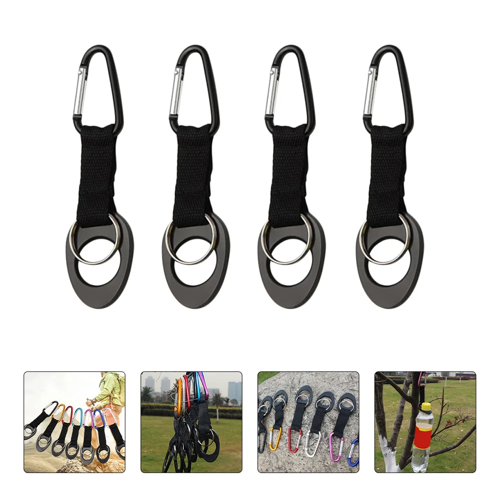 

12 Pcs Mountaineering Buckles Outdoor Bottle Hanging High Strength Carabiner Sports Water Jug Nylon Webbing Travel