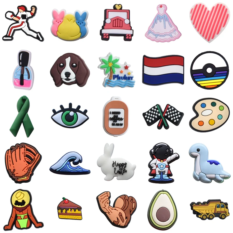 

Women Charm Men Shoe Charms Kids Decorations for Croc Wholesale Bulk Para Pins Shoes Accessories Packs Boy Set Jeans Gifts Girl