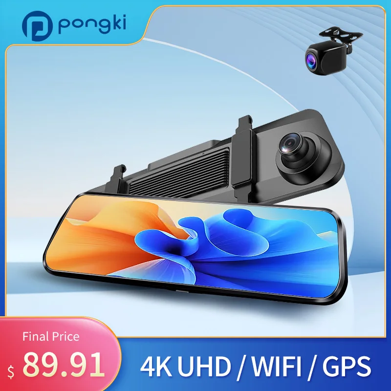Зеркало-видеорегистратор Pongki H5s 12 дюймов 2160p |