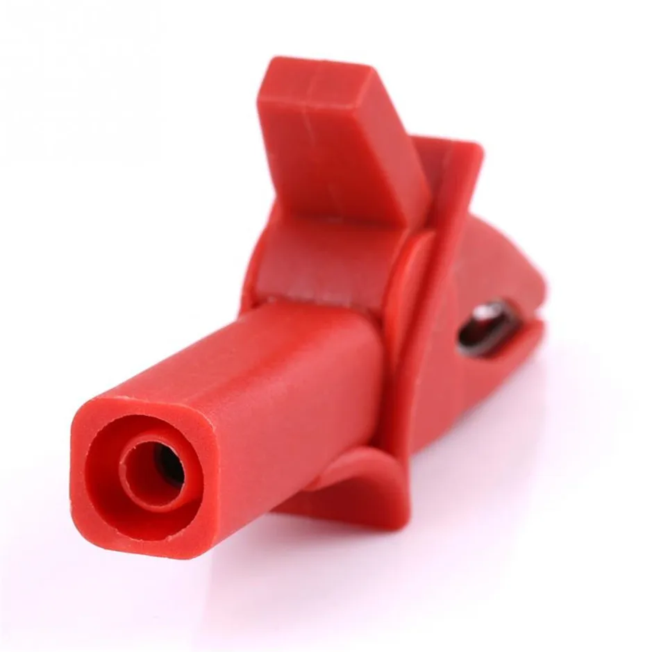 Hantek 2 шт. Крокодильчиковые зажимы HT18A, подходящие для DSO3064 Крупные зажимы Дельфина-аллигатора для осциллографа, красный + чёрный аксессуар.