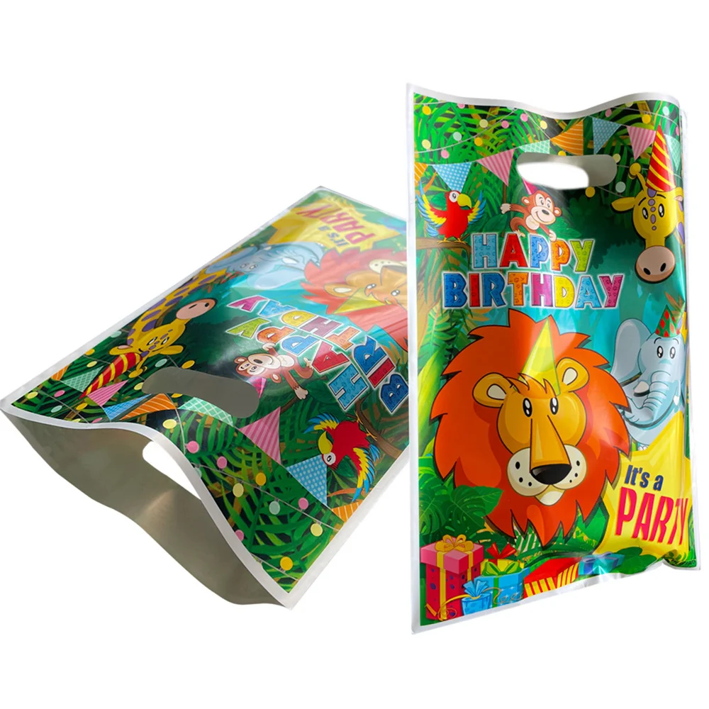 

30 шт. Милые подарочные пакеты на день рождения в стиле джунглей, лакомства, товары для вечеринок со львом, сафари, животными, товары для вечеринок для детей, товары для дня рождения