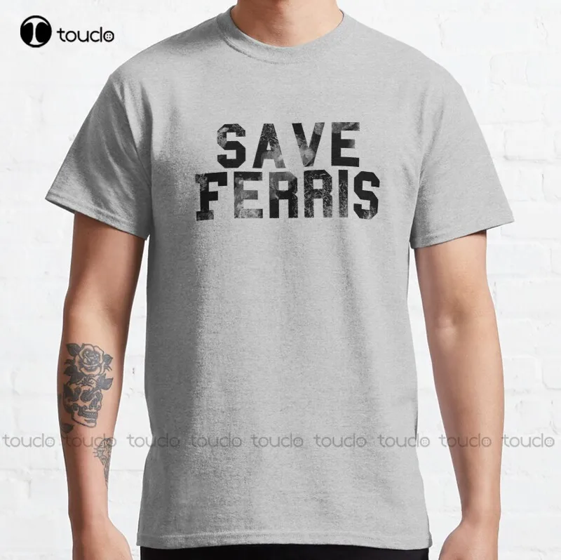 

Новая Классическая хлопковая Футболка с логотипом «Save Ferris», черная, унисекс, размер рубашки для женщин