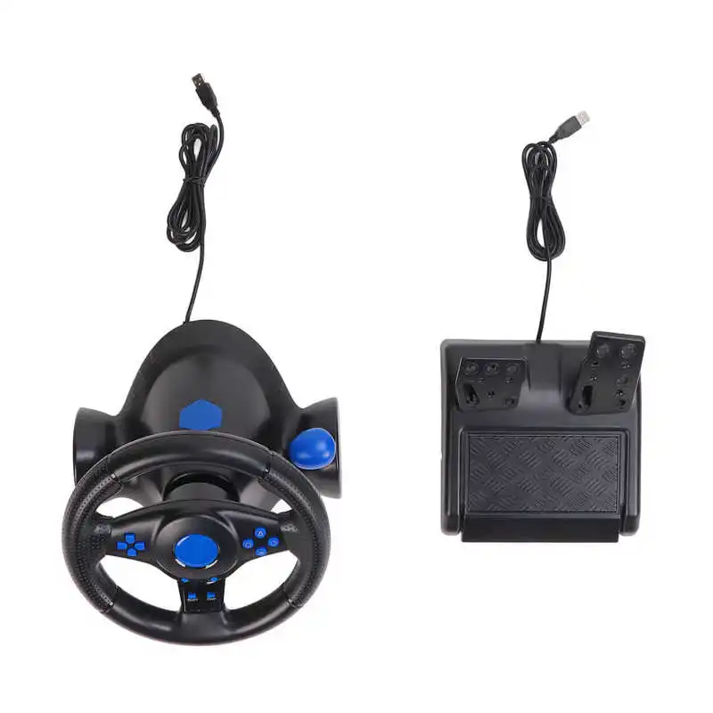 Racing Game Wheel 180° Rotation USB Game Steering Wheel for PS4 for for