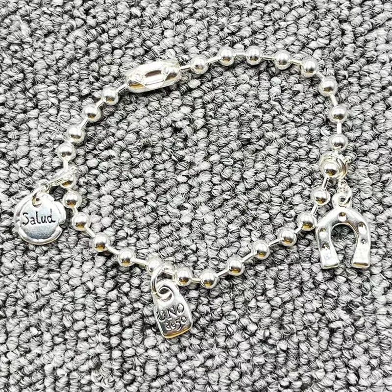 

Изысканный и модный женский браслет unode50 из серебра 2023 пробы с гальваническим покрытием, романтический подарок с подвесными деталями на выбор, 925