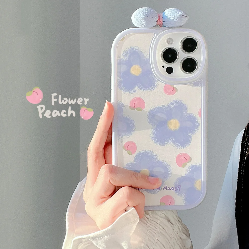 

For IPhone case Fashion cute bow mobile phone case For IPhone 11 12 13 Pro Max Case X XS Max XR Phone case 7Plus 8Plus case