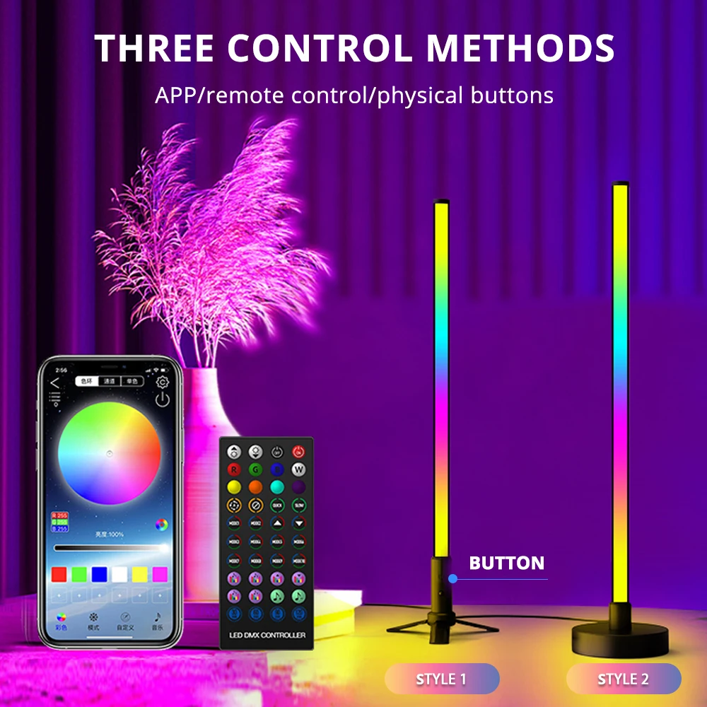 Bar Pickup Rhythm Night Light Music Bluetooth APP Remote Control Atmosphere Light Bedside Desktop Computer Game TV RGB LED Light