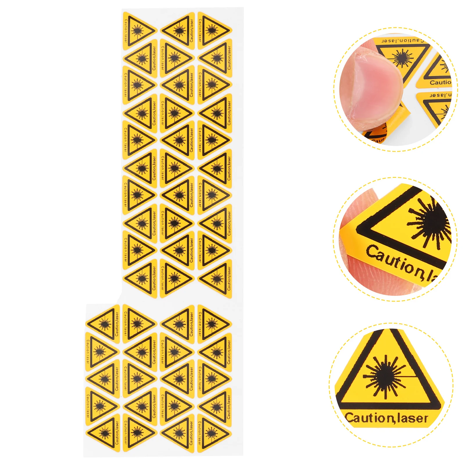 

50pcs Caution Sticker Security Sticker Caution Laser Sign Caution Laser Warning Signs