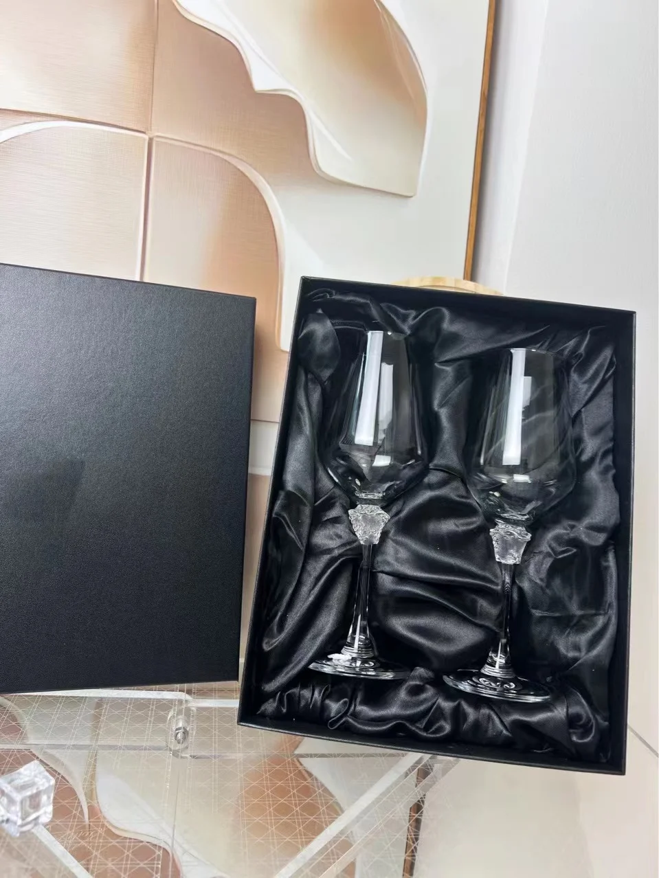 

FSZ Creative Red Wine Glass Couple Pair Glass Premium Gift Box Packaging Crystal Glass Ordinary Wine Glass
