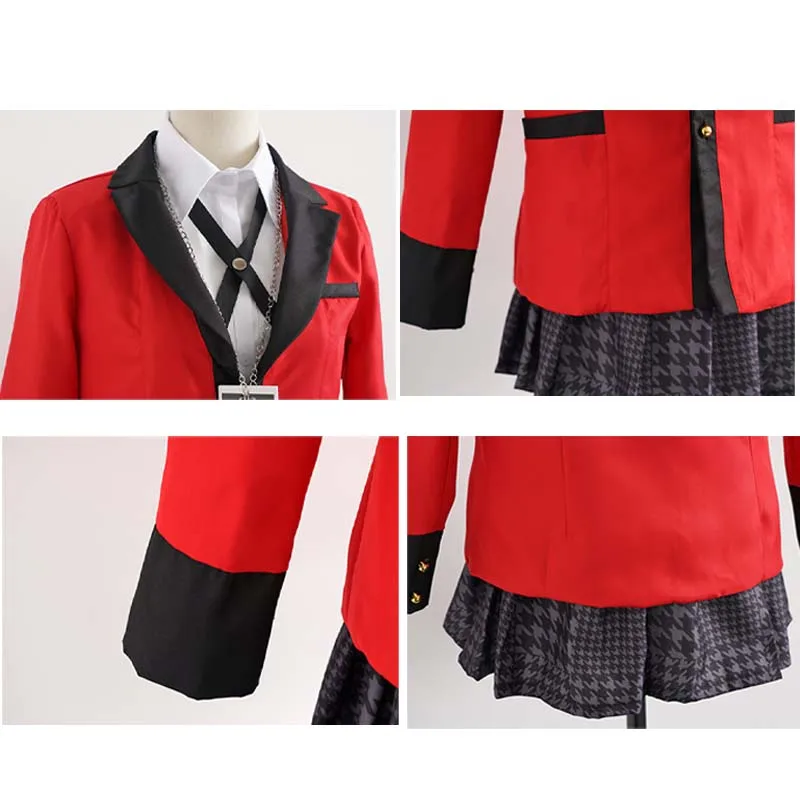 Jabami Yumeko Косплей Костюм Аниме Kakegurui Компульсивный игрок Японская школьная форма JK