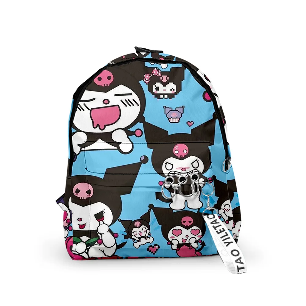 

Sanrio Kuromi Peripheral Primary and Secondary School Students Campus Girls Backpack 3D Digital Fashion Key Chain Backpack